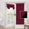 imageHVERSAILTEX 100 Blackout French Door Curtain Privacy French Door Blinds Light Blocking Curtain for Sliding Glass Door Thermal Insulated Tie Up Shade 26x68 Inches 1 Panel Natural SandBurgundy