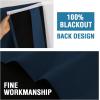 imageHVERSAILTEX 100 Blackout French Door Curtain Privacy French Door Blinds Light Blocking Curtain for Sliding Glass Door Thermal Insulated Tie Up Shade 26x68 Inches 1 Panel Natural SandNavy