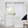 imageHVERSAILTEX 100 Blackout French Door Curtain Privacy French Door Blinds Light Blocking Curtain for Sliding Glass Door Thermal Insulated Tie Up Shade 26x68 Inches 1 Panel Natural SandGreyish White