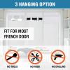 imageHVERSAILTEX 100 Blackout French Door Curtain Privacy French Door Blinds Light Blocking Curtain for Sliding Glass Door Thermal Insulated Tie Up Shade 26x68 Inches 1 Panel Natural SandGreyish White