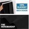imageHVERSAILTEX 100 Blackout French Door Curtain Privacy French Door Blinds Light Blocking Curtain for Sliding Glass Door Thermal Insulated Tie Up Shade 26x68 Inches 1 Panel Natural SandJet Black