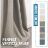imageHVERSAILTEX 100 Blackout Linen Curtains Thermal Curtains for Living Room ampamp Bedroom Textured Burlap Curtains with Double Face Linen Grommet Top 52 x 84 Inch 2 Panels  Heather IvoryHeather Taupe
