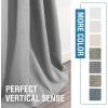 imageHVERSAILTEX 100 Blackout Linen Curtains Thermal Curtains for Living Room ampamp Bedroom Textured Burlap Curtains with Double Face Linen Grommet Top 52 x 84 Inch 2 Panels  Heather IvoryHeather Grey