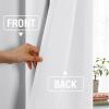 imageHVERSAILTEX 100 Blackout Linen Curtains Thermal Curtains for Living Room ampamp Bedroom Textured Burlap Curtains with Double Face Linen Grommet Top 52 x 84 Inch 2 Panels  Heather IvoryHeather White