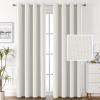 imageHVERSAILTEX 100 Blackout Linen Curtains Thermal Curtains for Living Room ampamp Bedroom Textured Burlap Curtains with Double Face Linen Grommet Top 52 x 84 Inch 2 Panels  Heather IvoryHeather Off White