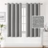 imageHVERSAILTEX 100 Blackout Linen Curtains Thermal Curtains for Living Room ampamp Bedroom Textured Burlap Curtains with Double Face Linen Grommet Top 52 x 84 Inch 2 Panels  Heather IvoryHeather Grey