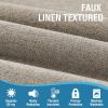 imageHVERSAILTEX 100 Blackout Linen Curtains Thermal Curtains for Living Room ampamp Bedroom Textured Burlap Curtains with Double Face Linen Grommet Top 52 x 84 Inch 2 Panels  Heather IvoryHeather Taupe