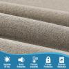 imageHVERSAILTEX 100 Blackout Linen Curtains Thermal Curtains for Living Room ampamp Bedroom Textured Burlap Curtains with Double Face Linen Grommet Top 52 x 84 Inch 2 Panels  Heather IvoryHeather Taupe