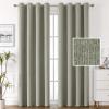 imageHVERSAILTEX 100 Blackout Linen Curtains Thermal Curtains for Living Room ampamp Bedroom Textured Burlap Curtains with Double Face Linen Grommet Top 52 x 84 Inch 2 Panels  Heather IvoryHeather Sage