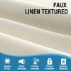 imageHVERSAILTEX 100 Blackout Linen Curtains Thermal Curtains for Living Room ampamp Bedroom Textured Burlap Curtains with Double Face Linen Grommet Top 52 x 84 Inch 2 Panels  Heather IvoryHeather Ivory