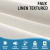 imageHVERSAILTEX 100 Blackout Linen Curtains Thermal Curtains for Living Room ampamp Bedroom Textured Burlap Curtains with Double Face Linen Grommet Top 52 x 84 Inch 2 Panels  Heather IvoryHeather Off White