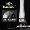 imageHVERSAILTEX 100 Blackout Linen Curtains Thermal Curtains for Living Room ampamp Bedroom Textured Burlap Curtains with Double Face Linen Grommet Top 52 x 84 Inch 2 Panels  Heather IvoryHeather White