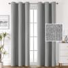 imageHVERSAILTEX 100 Blackout Linen Curtains Thermal Curtains for Living Room ampamp Bedroom Textured Burlap Curtains with Double Face Linen Grommet Top 52 x 84 Inch 2 Panels  Heather IvoryHeather Grey