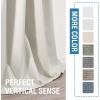 imageHVERSAILTEX 100 Blackout Linen Curtains Thermal Curtains for Living Room ampamp Bedroom Textured Burlap Curtains with Double Face Linen Grommet Top 52 x 84 Inch 2 Panels  Heather IvoryHeather Ivory