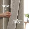 imageHVERSAILTEX 100 Blackout Linen Curtains Thermal Curtains for Living Room ampamp Bedroom Textured Burlap Curtains with Double Face Linen Grommet Top 52 x 84 Inch 2 Panels  Heather IvoryHeather Taupe