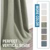 imageHVERSAILTEX 100 Blackout Linen Curtains Thermal Curtains for Living Room ampamp Bedroom Textured Burlap Curtains with Double Face Linen Grommet Top 52 x 84 Inch 2 Panels  Heather IvoryHeather Sage