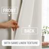 imageHVERSAILTEX 100 Blackout Linen Curtains Thermal Curtains for Living Room ampamp Bedroom Textured Burlap Curtains with Double Face Linen Grommet Top 52 x 84 Inch 2 Panels  Heather IvoryHeather Off White