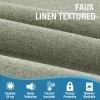 imageHVERSAILTEX 100 Blackout Linen Curtains Thermal Curtains for Living Room ampamp Bedroom Textured Burlap Curtains with Double Face Linen Grommet Top 52 x 84 Inch 2 Panels  Heather IvoryHeather Sage
