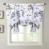 imageHVERSAILTEX Blackout Tie Up Curtain  Thermal Insulated Balloon for Small Window Adjustable Kitchen Rod Pocket Panel 42quot W x 45quot L Floral Pattern in Grey and SageBluestoneTaupe