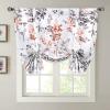 imageHVERSAILTEX Blackout Tie Up Curtain  Thermal Insulated Balloon for Small Window Adjustable Kitchen Rod Pocket Panel 42quot W x 45quot L Floral Pattern in Grey and SageGreyCoral