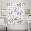 imageHVERSAILTEX Blackout Tie Up Curtain  Thermal Insulated Balloon for Small Window Adjustable Kitchen Rod Pocket Panel 42quot W x 45quot L Floral Pattern in Grey and SageGreySage
