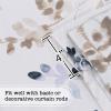 imageHVERSAILTEX Blackout Tie Up Curtain  Thermal Insulated Balloon for Small Window Adjustable Kitchen Rod Pocket Panel 42quot W x 45quot L Floral Pattern in Grey and SageBluestoneTaupe