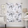 imageHVERSAILTEX Blackout Tie Up Curtain  Thermal Insulated Balloon for Small Window Adjustable Kitchen Rod Pocket Panel 42quot W x 45quot L Floral Pattern in Grey and SageBluestoneTaupe