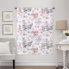 imageHVERSAILTEX Blackout Tie Up Curtain  Thermal Insulated Balloon for Small Window Adjustable Kitchen Rod Pocket Panel 42quot W x 45quot L Floral Pattern in Grey and SageGreyCoral