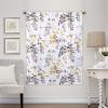 imageHVERSAILTEX Blackout Tie Up Curtain  Thermal Insulated Balloon for Small Window Adjustable Kitchen Rod Pocket Panel 42quot W x 45quot L Floral Pattern in Grey and SageGreyYellow