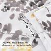 imageHVERSAILTEX Blackout Tie Up Curtain  Thermal Insulated Balloon for Small Window Adjustable Kitchen Rod Pocket Panel 42quot W x 45quot L Floral Pattern in Grey and SageGreyYellow