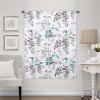 imageHVERSAILTEX Blackout Tie Up Curtain  Thermal Insulated Balloon for Small Window Adjustable Kitchen Rod Pocket Panel 42quot W x 45quot L Floral Pattern in Grey and SageGreyTurquoise