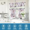 imageHVERSAILTEX Blackout Tie Up Curtain  Thermal Insulated Balloon for Small Window Adjustable Kitchen Rod Pocket Panel 42quot W x 45quot L Floral Pattern in Grey and SageGreyCoral