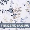imageHVERSAILTEX Blackout Tie Up Curtain  Thermal Insulated Balloon for Small Window Adjustable Kitchen Rod Pocket Panel 42quot W x 45quot L Floral Pattern in Grey and SageBluestoneTaupe