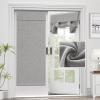 imageHVERSAILTEX French Door Curtains Linen Textured Privacy Door Blinds Kitchen Window Curtain Waterproof 26 X 40 Inch Room Darkening Curtains for Glass Door Tie Up Shade 1 Panel Heather Storm BlueHeather Grey