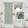 imageHVERSAILTEX French Door Curtains Linen Textured Privacy Door Blinds Kitchen Window Curtain Waterproof 26 X 40 Inch Room Darkening Curtains for Glass Door Tie Up Shade 1 Panel Heather Storm BlueHeather Sage