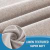 imageHVERSAILTEX French Door Curtains Linen Textured Privacy Door Blinds Kitchen Window Curtain Waterproof 26 X 40 Inch Room Darkening Curtains for Glass Door Tie Up Shade 1 Panel Heather Storm BlueHeather Sand