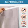 imageHVERSAILTEX French Door Curtains Linen Textured Privacy Door Blinds Kitchen Window Curtain Waterproof 26 X 40 Inch Room Darkening Curtains for Glass Door Tie Up Shade 1 Panel Heather Storm BlueHeather Sand