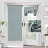 imageHVERSAILTEX French Door Curtains Linen Textured Privacy Door Blinds Kitchen Window Curtain Waterproof 26 X 40 Inch Room Darkening Curtains for Glass Door Tie Up Shade 1 Panel Heather Storm BlueHeather Aqua Gray