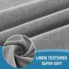 imageHVERSAILTEX French Door Curtains Linen Textured Privacy Door Blinds Kitchen Window Curtain Waterproof 26 X 40 Inch Room Darkening Curtains for Glass Door Tie Up Shade 1 Panel Heather Storm BlueHeather Grey