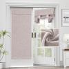 imageHVERSAILTEX French Door Curtains Linen Textured Privacy Door Blinds Kitchen Window Curtain Waterproof 26 X 40 Inch Room Darkening Curtains for Glass Door Tie Up Shade 1 Panel Heather Storm BlueHeather Sand