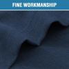 imageHVERSAILTEX French Door Curtains Linen Textured Privacy Door Blinds Kitchen Window Curtain Waterproof 26 X 40 Inch Room Darkening Curtains for Glass Door Tie Up Shade 1 Panel Heather Storm BlueHeather Navy