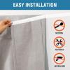 imageHVERSAILTEX French Door Curtains Linen Textured Privacy Door Blinds Kitchen Window Curtain Waterproof 26 X 40 Inch Room Darkening Curtains for Glass Door Tie Up Shade 1 Panel Heather Storm BlueHeather Taupe