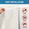 imageHVERSAILTEX French Door Curtains Linen Textured Privacy Door Blinds Kitchen Window Curtain Waterproof 26 X 40 Inch Room Darkening Curtains for Glass Door Tie Up Shade 1 Panel Heather Storm BlueHeather Ivory