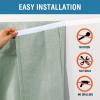 imageHVERSAILTEX French Door Curtains Linen Textured Privacy Door Blinds Kitchen Window Curtain Waterproof 26 X 40 Inch Room Darkening Curtains for Glass Door Tie Up Shade 1 Panel Heather Storm BlueHeather Sage