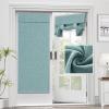 imageHVERSAILTEX French Door Curtains Linen Textured Privacy Door Blinds Kitchen Window Curtain Waterproof 26 X 40 Inch Room Darkening Curtains for Glass Door Tie Up Shade 1 Panel Heather Storm BlueHeather Aqua
