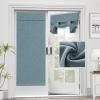 imageHVERSAILTEX French Door Curtains Linen Textured Privacy Door Blinds Kitchen Window Curtain Waterproof 26 X 40 Inch Room Darkening Curtains for Glass Door Tie Up Shade 1 Panel Heather Storm BlueHeather Stone Blue