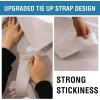 imageHVERSAILTEX French Door Curtains Linen Textured Privacy Door Blinds Kitchen Window Curtain Waterproof 26 X 40 Inch Room Darkening Curtains for Glass Door Tie Up Shade 1 Panel Heather Storm BlueHeather Sand