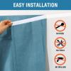 imageHVERSAILTEX French Door Curtains Linen Textured Privacy Door Blinds Kitchen Window Curtain Waterproof 26 X 40 Inch Room Darkening Curtains for Glass Door Tie Up Shade 1 Panel Heather Storm BlueHeather Storm Blue