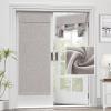 imageHVERSAILTEX French Door Curtains Linen Textured Privacy Door Blinds Kitchen Window Curtain Waterproof 26 X 40 Inch Room Darkening Curtains for Glass Door Tie Up Shade 1 Panel Heather Storm BlueHeather Taupe