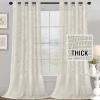 imageHVERSAILTEX Linen Blended Curtains  Natural Textured Light Filtering Nickel Grommet Curtains for Living Room ampamp Bedroom 2 Panel Sets 52quot x 84quotIvory